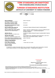 TSE MELAMİNLİ LEVHA